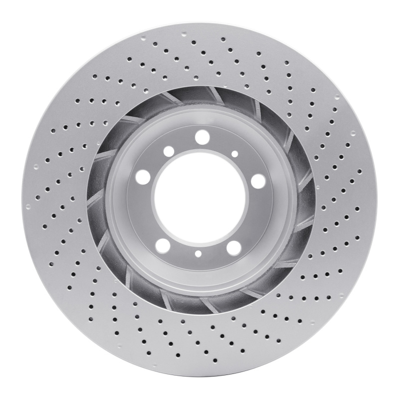 Porsche 911 Brake Rotor (1) - Left Rear - R1 Concepts - GeoSPEC Coated Rotor - Drilled - `07-`13